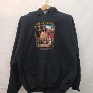 DREAM THEATER IMAGES WORDS EURO TOUR 2017 HOODIE HOODED SWEATSHIRT USED 2XL